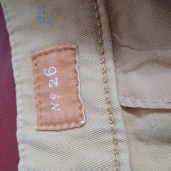 Pilcro and the Letterpress Anthropologie Mustard Yellow khaki pants, sz 26 - Picture 9 of 13